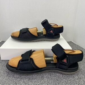 Clarks Cloudsteppers Step Beat Sun Black Sandals Men's 8 Strappy Soft Cushioned